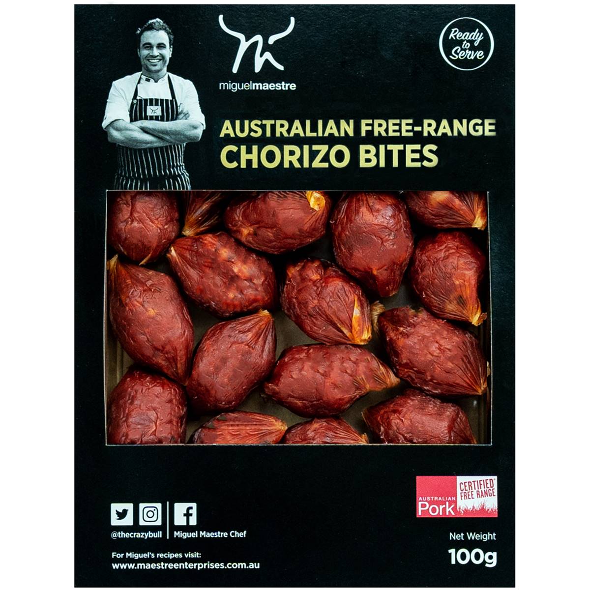 Miguel Maestre Australian Free Range Chorizo Bites 100g